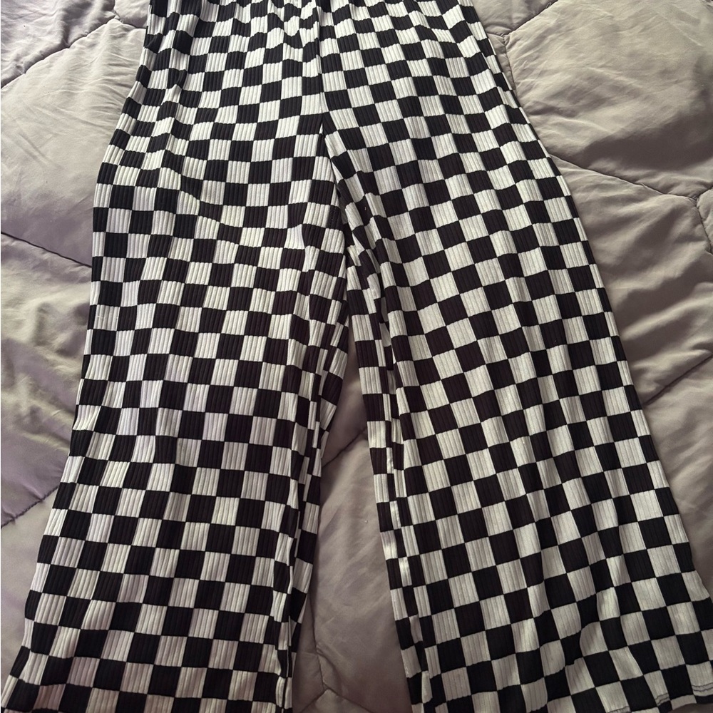 Dressed in LaLa Checkered Black and White Women's Pants